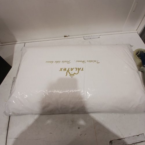 TALATEX 100% NATURAL PREMIUM LATEX PILLOW WITH REMOVABLE COVER - STANDARD - MEDIUM FIRMNESS - WHITE image 3