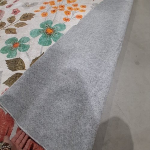 YIHOUSE NON-SLIP BOHO FLORAL MACHINE WASHABLE AREA RUG - 5FT X 9T - BEIGE/GREEN image 3