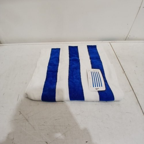 MAINSTAYS CABANA STRIPE BEACH TOWEL - 28" X 60" - BLUE/WHITE (MODEL: KH6083CBSTRP) image 2