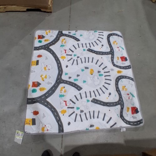 ROAD PRINT BABY PLAY MAT - 50" X 50" - MULTICOLOR image 2