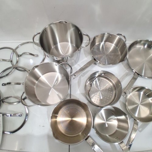14PC TRAMONTINA TEMPO TRI-PLY BASE STAINLESS STEEL COOKWARE SET - STAINLESS STEEL (MODEL: 80154/012DS) image 4
