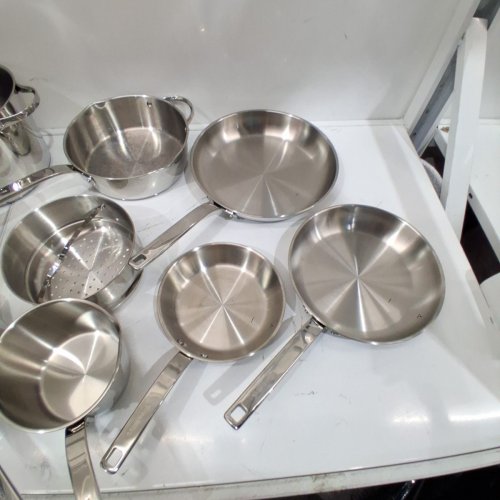 14PC TRAMONTINA TEMPO TRI-PLY BASE STAINLESS STEEL COOKWARE SET - STAINLESS STEEL (MODEL: 80154/012DS) image 5