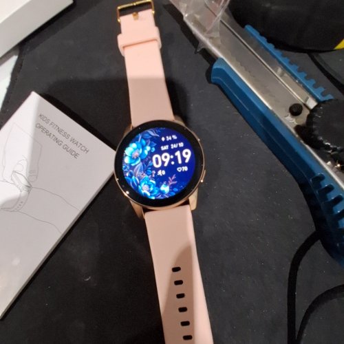 ACCLAFIT SMART WATCH FOR WOMEN, FULL TOUCH FITNESS TRACKER WATCH WITH HEART RATE AND SLEEP MONITOR - PINK/ROSE GOLD - 38MM image 2