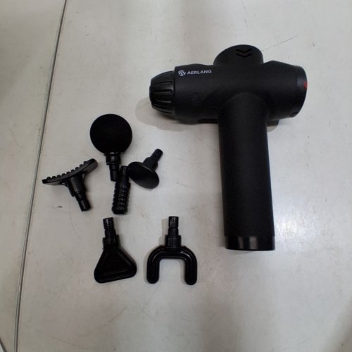 6PC AERLANG HANDHELD DEEP TISSUE PERCUSSION MASSAGE GUN - BLACK (MODEL: EM9) image 5