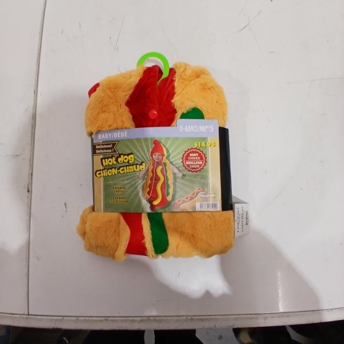 BABY PALAMON ONE-PIECE HOTDOG COSTUME - 0-6 MONTHS - BROWN/RED/GREEN/YELLOW image 2