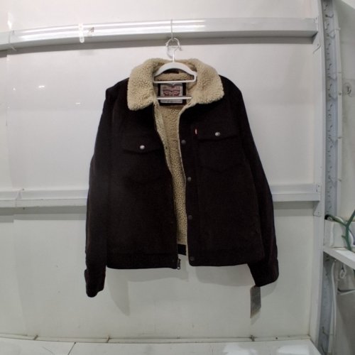 LEVI'S SHERPA-LINED COURDORY TRUCKER JACKET - SMALL - BROWN (STYLE: LM5RC062) image 2