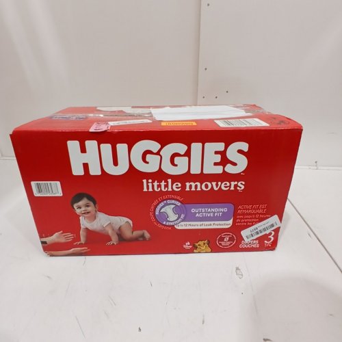 76PK HUGGIES LITTLE MOVERS HUGGFIT 360° BABY DIAPERS WITH 360° WAISTBAND - SIZE 3 (MODEL: 5358702) image 3