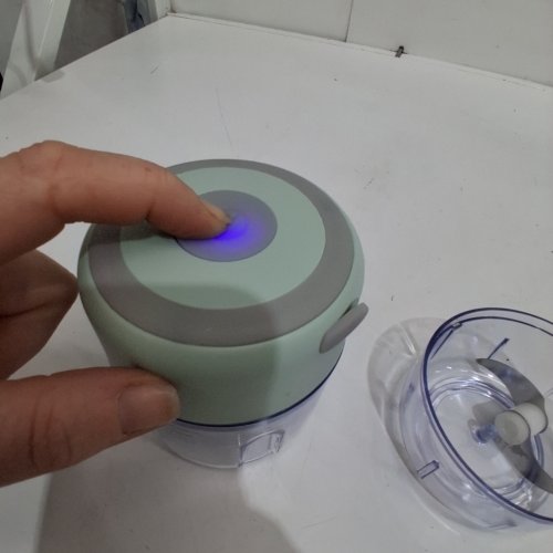 5PC MINI PORTABLE ELECTRIC FOOD CHOPPER - 250ML/100ML - GREEN/GREY (MODEL: SR01) image 2