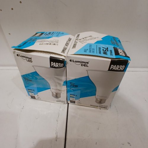 2PK LUMINUS DIMMABLE FLOOD LIGHT, 75W, E26 BASE, 5000 K, PAR30 LIGHT BULB (MODEL: PLYC4165A) image 5