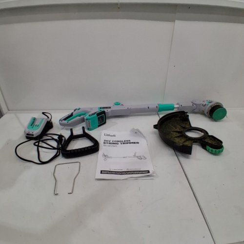 LITHELI CORDLESS STRING TRIMMER - 12" - 20V - GREY (MODEL: E1-GTBC) image 4