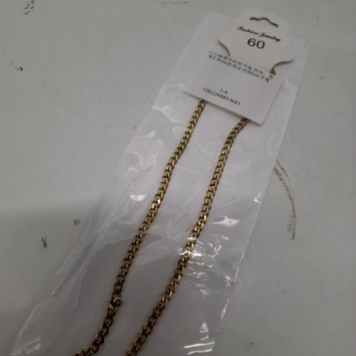 ADULTS FASHION JEWELRY 60 LINK CHAIN NECKLACE - GOLD-TONE image 3