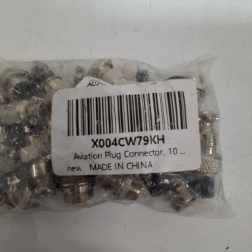 20PK 2-PIN AVIATION PLUG WIRE CONNECTORS - MALE-FEMALE, 12 MM - SILVER image 2
