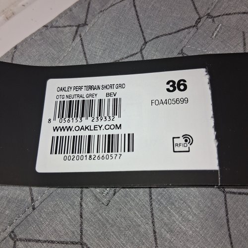 MENS OAKLEY PERF GRID TERRAIN SHORTS - 36 - NEUTRAL GREY image 3