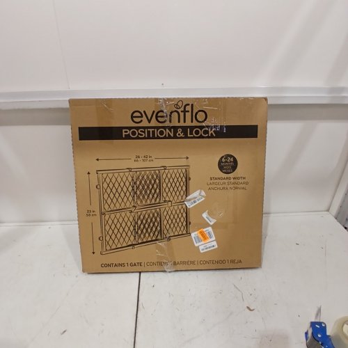 EVENFLO POSITION AND LOCK WIDE DOORWAY GATE, 26" - 42" - TAN (MODEL: 202) image 3