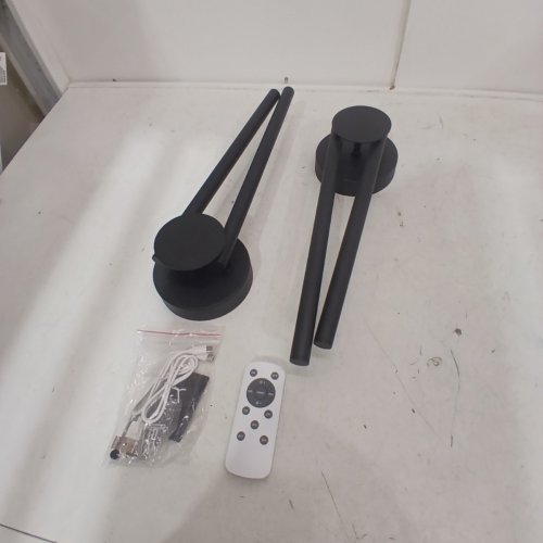 2PK YOLSUNES WALL MOUNTED RECHARGABLE LINEAR WALL SCONCES WITH REMOTE - 28" - BLACK image 2