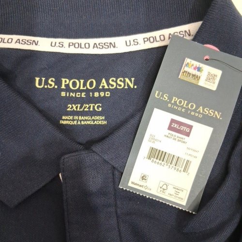 MENS U.S. POLO ASSN. POLO SHIRT - 2XL/2TG - NAVY / WHITE (STYLE: 11-P0149) image 2