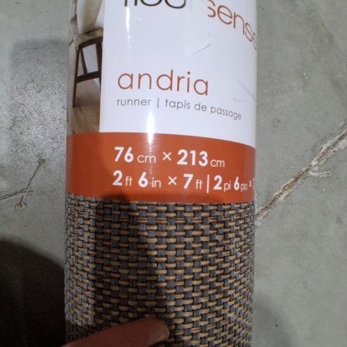 WOVEN RUNNER RUG - 2FT 6" X 7FT - GREY (STYLE: ANDRIA) image 4