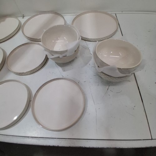 GETSTAR DINNERWARE SETS, PLATES AND BOWLS SETS MICROWAVE DISHWASHER SAFE - 10.5” DISH + 8” DISH + 6” BOWL - BEIGE (MODEL: HAR832) image 3
