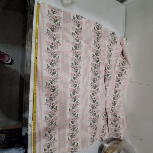 THRESHOLD LONG SHOWER CUTAIN - 72" X 144" - PINK FLOWER image 3