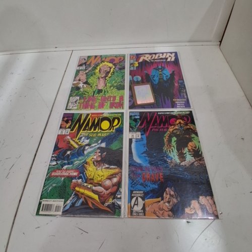 4 ASSORTED MARVEL AND DC COMIC BOOKS - NAMOR THE SUB-MARINER #23, #39, #41, ROBIN II THE JOKER'S WILD #1 - VARIOUS AUTHORS image 2