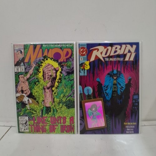 4 ASSORTED MARVEL AND DC COMIC BOOKS - NAMOR THE SUB-MARINER #23, #39, #41, ROBIN II THE JOKER'S WILD #1 - VARIOUS AUTHORS image 3