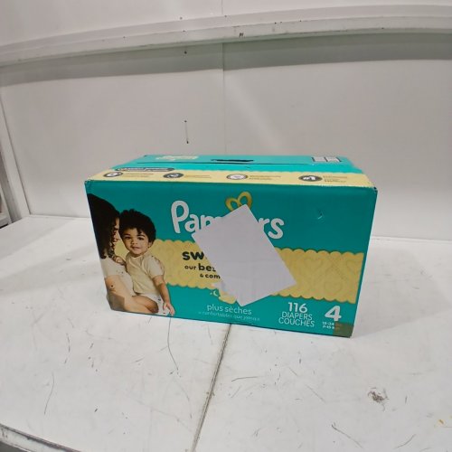 116PK PAMPERS SWADDLERS 360 LEAKPROOF DISPOSABLE BABY DIAPERS - SIZE 4 (15LBS- 34LBS)LBS) image 2