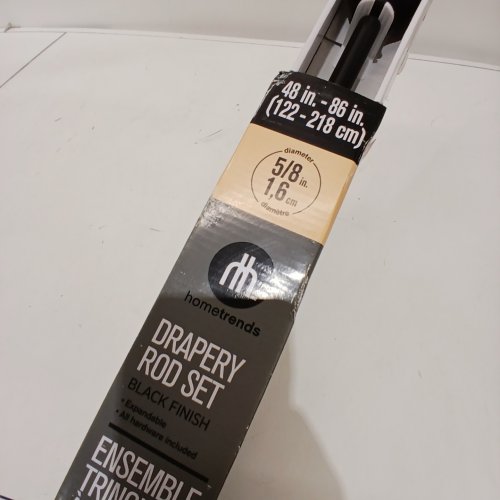 MAINSTAYS ADJUSTABLE DRAPERY ROD SET - 48-86" - BLACK (MODEL: WC76101) image 6