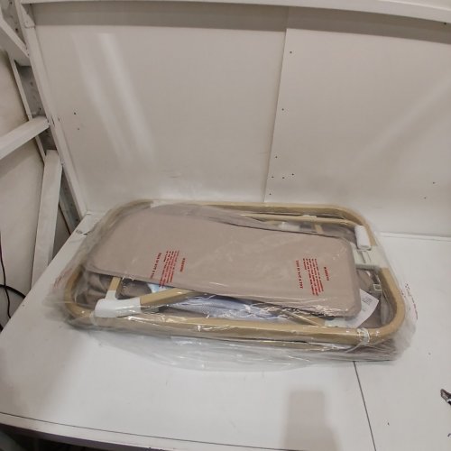 BABY BASSINET BEDSIDE SLEEPER FOR BABY WITH WHEELS AND STORAGE BASKET - 35.6" X 21" X 32" - BEIGE / BROWN (MODEL : WW001) image 2
