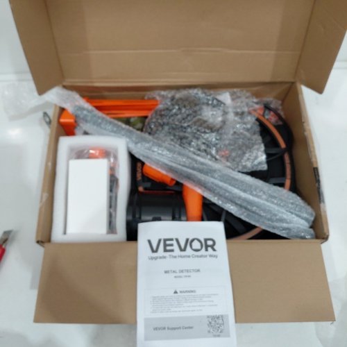 WATERPROOF METAL DETECTOR - 12" COIL - 39" TO 50" LENGTH - LCD SCREEN WITH 7 MODES AND HEADSET - IP68 WATER PROTECTION - ORANGE/BLACK (MODEL: TS185) image 2