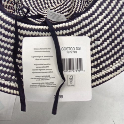 WOMEN'S BANANA REPUBLIC STRAW HAT - OSFM - BLACK - (STYLE:1972749) image 3