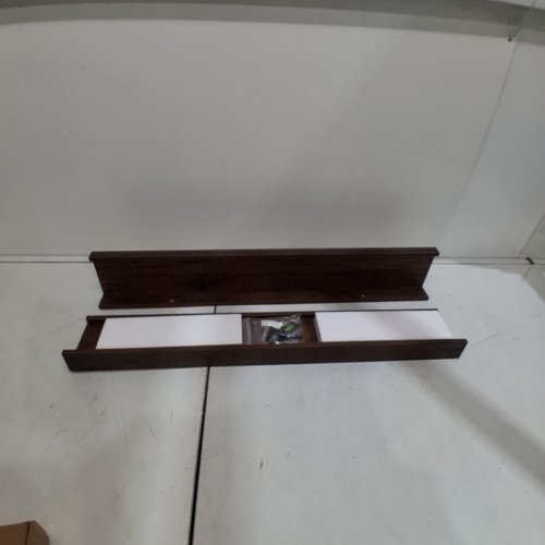 2PK HEIMLOVE FLOATING PICTURE LEDGE SHELVES - 27.5" X 4.5" - WALNUT image 3
