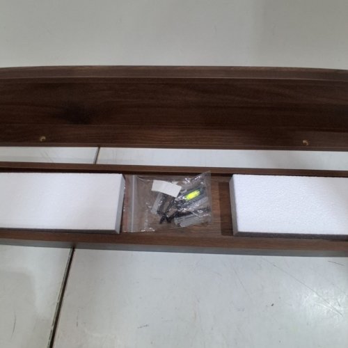 2PK HEIMLOVE FLOATING PICTURE LEDGE SHELVES - 27.5" X 4.5" - WALNUT image 4