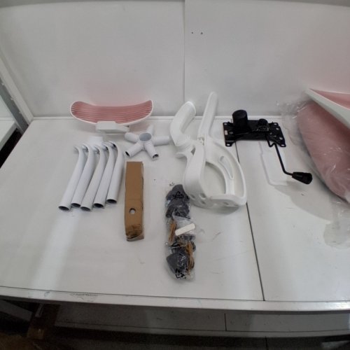 EDX MESH OFFICE CHAIR WITH LUMBAR SUPPORT - 18.5" - PINK / WHITE (MODEL: C-3619-1B-PK) image 2