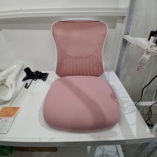 EDX MESH OFFICE CHAIR WITH LUMBAR SUPPORT - 18.5" - PINK / WHITE (MODEL: C-3619-1B-PK) image 3