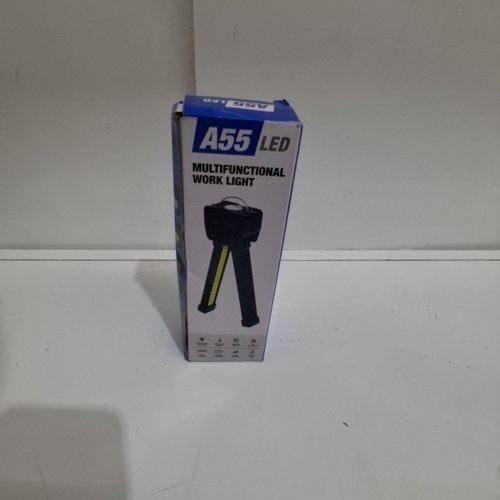 MULTIFUNCTIONAL RECHARGEABLE FOLDING LED WORK LIGHT - BLACK (MODEL: A55) image 2