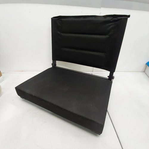 FOLDING STADIUM CHAIR WITH BACK SUPPORT - BLACK image 2
