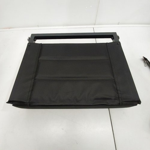FOLDING STADIUM CHAIR WITH BACK SUPPORT - BLACK image 3