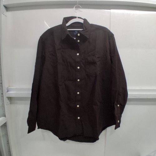 WOMEN'S GAP ULTRASOFT DENIM BUTTON-DOWN BIG SHIRT - SMALL PETITE - BROWN (STYLE: #835187) image 2