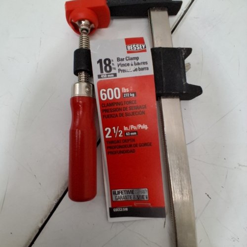 BESSEY WOODWORKING CLAMP - 18" - BLACK/RED - (MODEL:KRJR-18) image 3