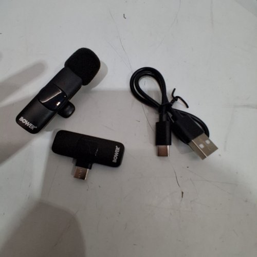 BOWER WIRELESS LAVALIER MICROPHONE WITH 360 MOMNIDIRECTIONAL WIRELESS TRANSMISSION - BLACK image 2