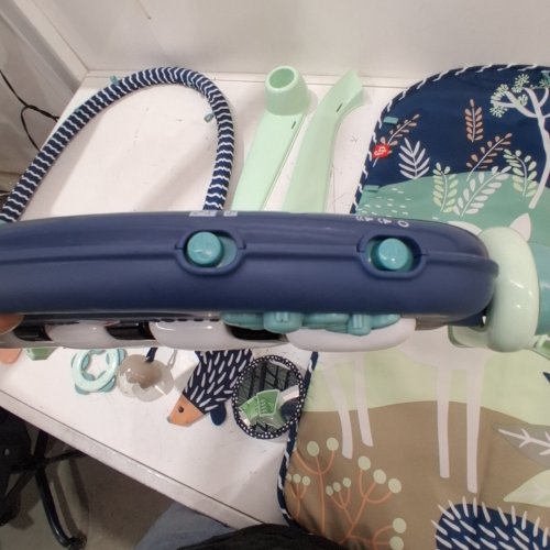FISHER-PRICE BABY PLAYMAT KICK & PLAY PIANO GYM WITH MUSIC - NAVY FAWN (MODEL: HKX37) image 2
