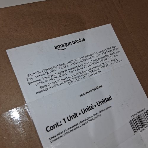 AMAZONBASICS 5" MATTRESS FOUNDATION / SMART BOX SPRING - TWIN image 5