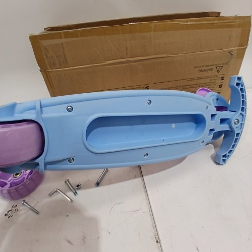 KIDS BELEEV 3 WHEEL SCOOTER - HEIGHT ADJUSTABLE - PURPLE/BLUE - (MODEL : BE082) image 4