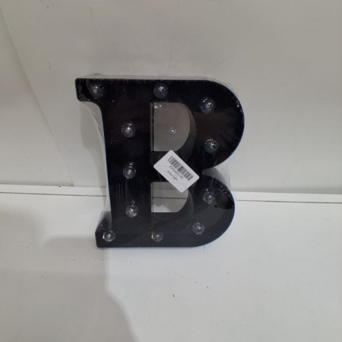 LED LIGHT UP DECORATIVE LETTER "B" - 9" - BLACK image 2