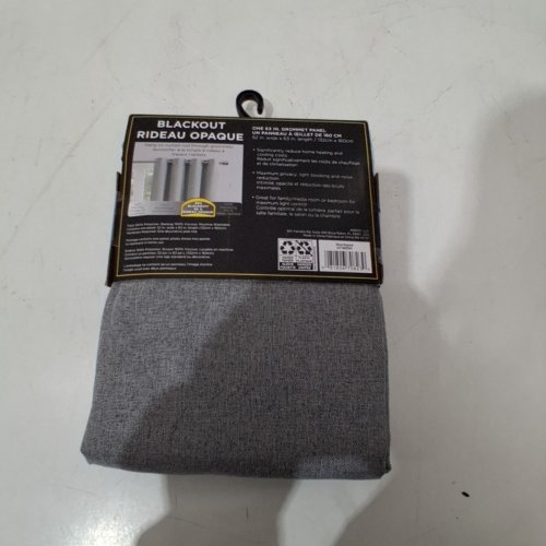 (1 PANEL) ECLIPSE BLACKOUT GROMMET CURTAIN - 52" X 63" - LIGHT GREY image 3