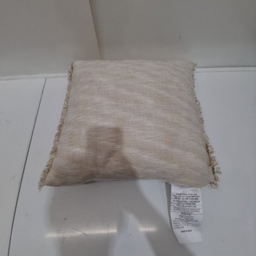 hearth and hand DECORATIVE THROW PILLOW - 18" X 18" - BEIGE image 2