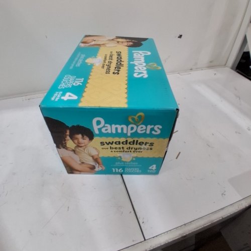 116PK PAMPERS SWADDLERS 360 LEAKPROOF DISPOSABLE BABY DIAPERS - SIZE 4 (15LBS- 34LBS)LBS) image 2