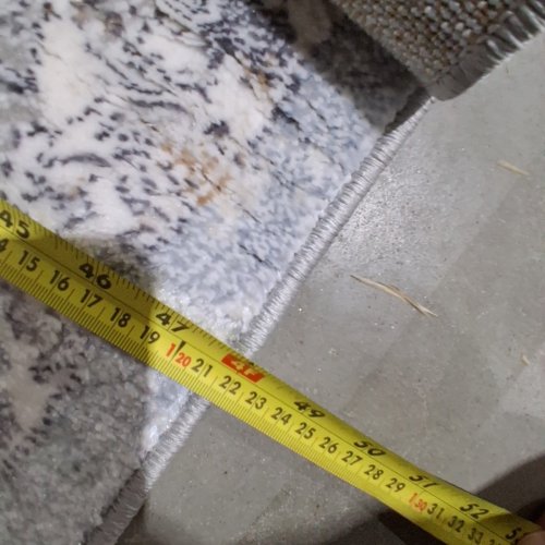 PATTERNED AREA RUG - 4FT X 65" - CREAM GRAY TAUPE image 4