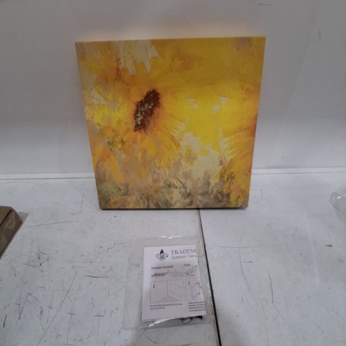 TRADEMARK OUTDOOR CANVAS- 14" X 14" -YELLOW SUNFLOWER image 2