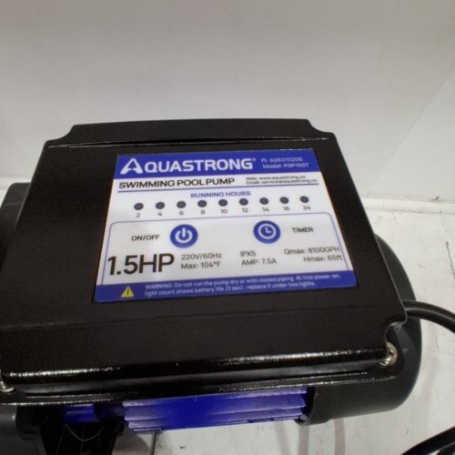 AQUASTRONG 1.5HP IN/ABOVE GROUND SWIMMING POOL PUMP WITH 81000 GPH FLOW- BLACK\BLUE (MODEL: PSP150T) image 5